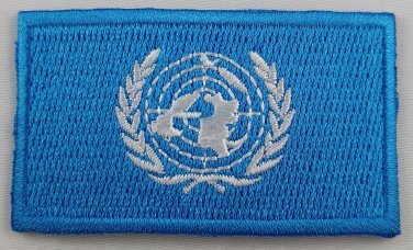 United Nations Flag Patch Embroidered Iron On Applique UN