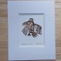 Haida Raven Copper Embossed by Bill Reid 11"x14" Matted Art Print Haida Native