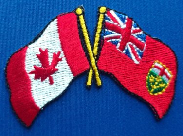 Canada / Ontario Flag Patch Embroidered Iron On Applique