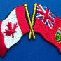 Canada / Ontario Flag Patch Embroidered Iron On Applique