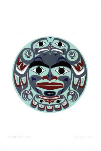 Haida Full Moon Clarence Mills Art Card Northwest Coast Native