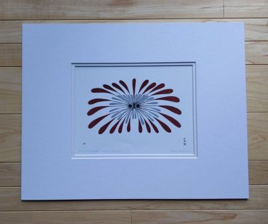 Burst of Plumage by Padloo Samayualie 11"x14" Matted Art Print Inuit Native