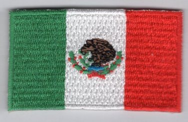 Mexico Flag Patch Embroidered Iron On Applique Mexican