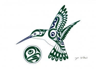 Hummingbird Joe Wilson Art Card Coast Salish SXWASET Native