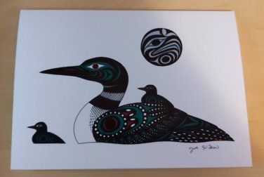 Loon Joe Wilson Art Card Coast Salish SXWASET Native
