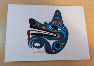 Wolf Joe Wilson Art Card Coast Salish SXWASET Native