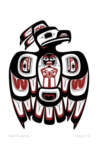 Haida Thunderbird Clarence Mills Art Card Northwest Coast Native