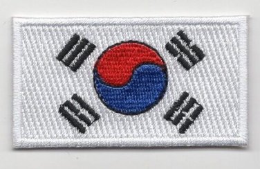 South Korea Flag Patch Embroidered Iron On Applique Korean