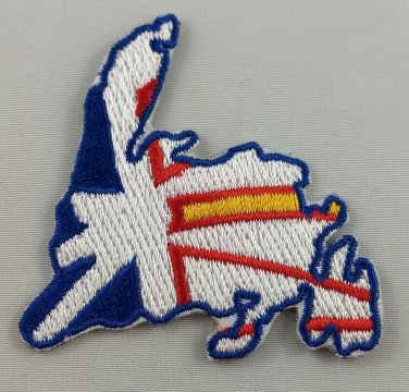 Newfoundland Map Patch Embroidered Iron On Applique