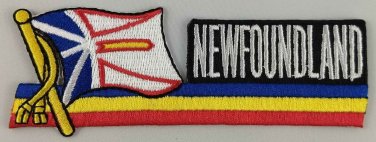 Newfoundland Flag Patch Embroidered Iron On Applique