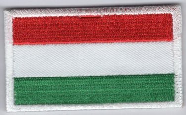 Hungary Flag Patch Embroidered Iron On Applique Hungarian