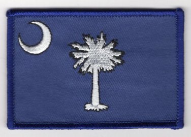 South Carolina State Flag Patch Embroidered Iron On Applique