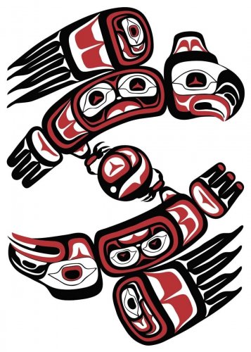 Battle For The Moon Lloyd Harsch Art Card Northwest Coast Native Haida