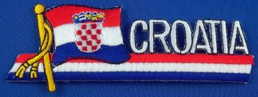 Croatia Flag Patch Embroidered Iron On Applique