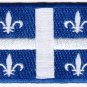 Quebec Provincial Flag Patch Embroidered Iron On Applique