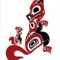 Mother and Child Danny Dennis Art Card Tsimshian Northwest Coast Native