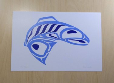 Salmon Eric Parnell Art Card Haida Native