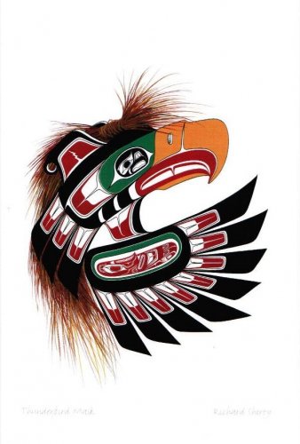 Thunderbird Mask Richard Shorty Art Card Northern Tuchone Yukon Native