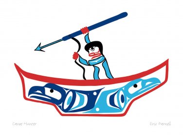 Canoe Hunter Eric Parnell Art Card Haida Northwest Coast Native