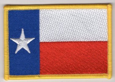 Texas State Flag Patch Embroidered Iron On Applique