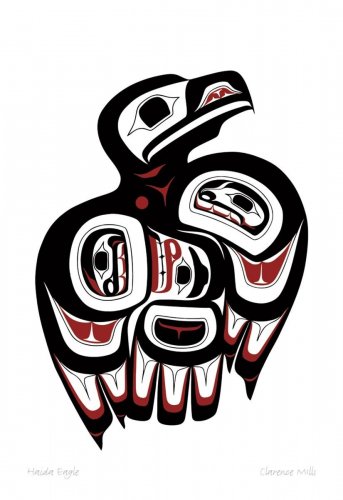 Haida Eagle Clarence Mills Art Card Northwest Coast Native