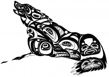 Midnight Wolf Jonathon Erickson Art Card Gitksan Nation Native