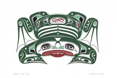 Copper Tone Frog Richard Shorty Art Card Northern Tuchone Yukon Native