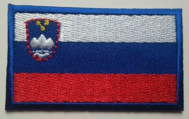 Slovenia Flag Patch Embroidered Iron On Applique Slovene