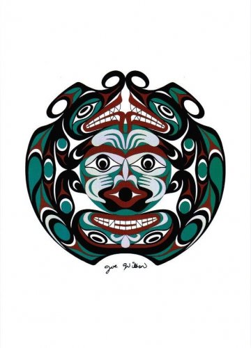 Two-Headed Serpent Joe Wilson Art Card Coast Salish SXWASET Native