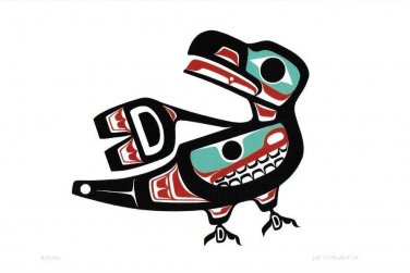 Raven Joe Mandur Jr Art Card Northwest Coast Haida Art