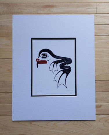 Haida Frog by Clarence Mills  11"x14" Matted Art Print West Coast Native