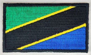 Tanzania Flag Patch Embroidered Iron On Applique Tanzanian
