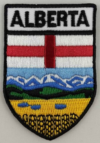 Alberta Province Shield Crest Patch Badge Embroidered Iron On Sew On Canada