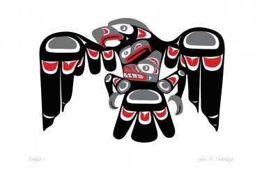 Eagle Crest John A Sharkey Art Card Coast Salish Native