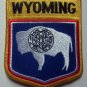 Wyoming State Shield Patch Embroidered Iron On Applique