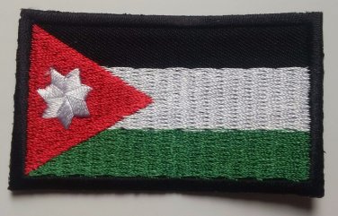 Jordan Flag Patch Embroidered Iron On Applique Jordanian
