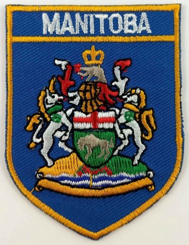 Manitoba COA Shield Crest Patch Embroidered Iron On Sew On Canada