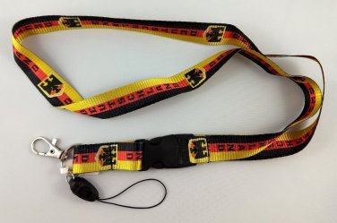 Germany Deutschland Eagle Lanyard Keychain Pass, ID, Key Card, Name Badge Holder
