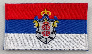 Serbia Flag Patch Embroidered Iron On Applique Serbian