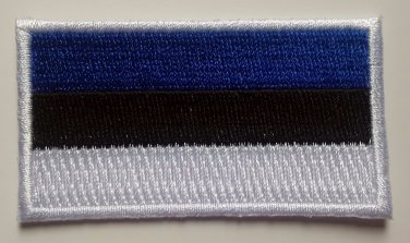 Estonia Flag Patch Embroidered Iron On Applique Estonian
