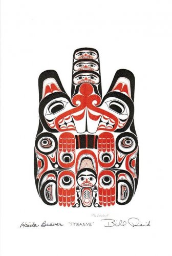 Haida Beaver "TTSAANG" Bill Reid Art Card Northwest Coast Native