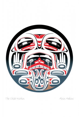 The Child Within Alvin Adkins Art Card Haida Native