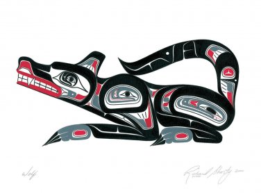 Wolf Richard Shorty Art Card Northern Tuchone Yukon Native