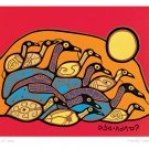 Flock of Loons Norval Morrisseau Art Card Ojibway Native