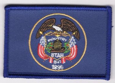 Utah State Flag Patch Embroidered Iron On Applique
