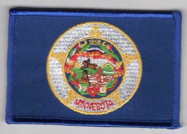 Minnesota State Flag Patch Embroidered Iron On Applique