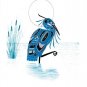 Blue Heron Richard Shorty Art Card Northern Tuchone Yukon Native
