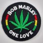 Bob Marley One Love Patch Badge Embroidered Iron On Applique
