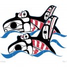 Killer Whales Ben Houstie Art Card Heiltsuk Nation Bella Bella Native