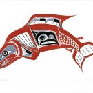 Salmon Richard Shorty Art Card Northern Tuchone Yukon Native